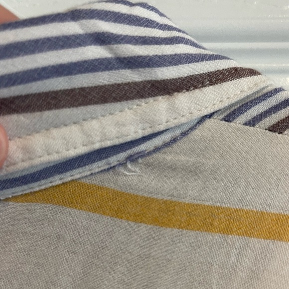 A.N.A Short Sleeve Classic Striped Relaxed Fit Button Down - Picture 8 of 8